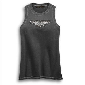 Harley Davidson Women's Studded Wing Muscle Tee Size XL